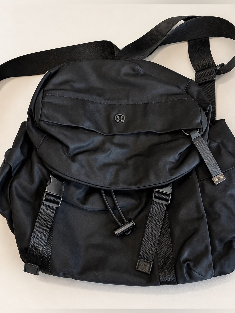NWOT Lululemon Black Nylon Rucksack Backpack